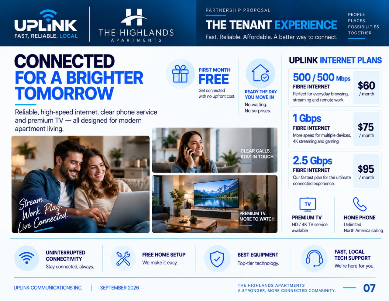 Tenant experience and internet plans slide 7